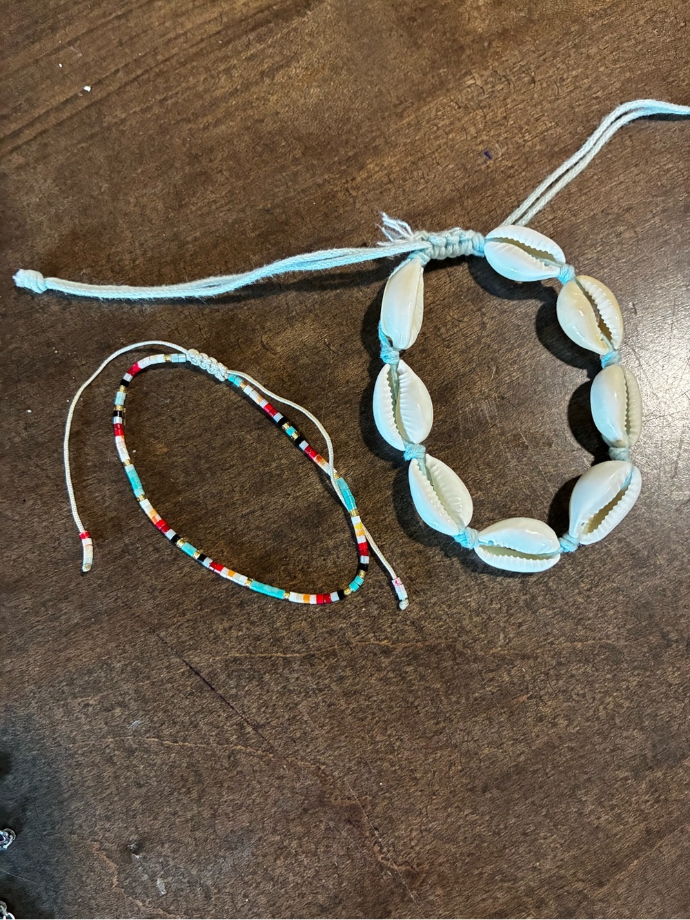 Boho Multicolor String & Shell Bracelet Set - Picture 3 of 3